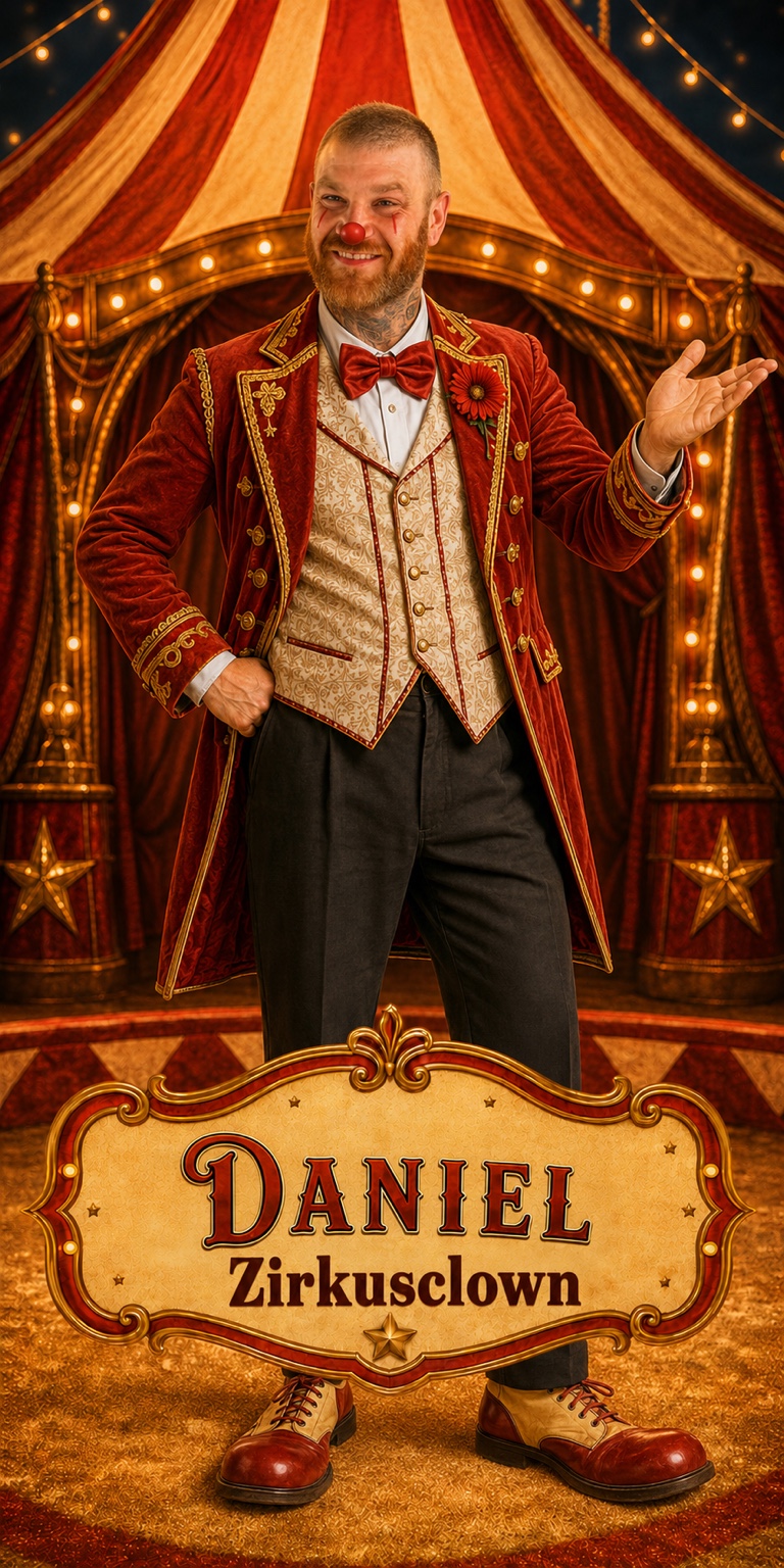 Daniel, Zirkusclown bei Leitner’s Gastro Zirkus